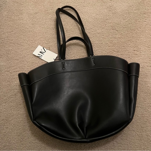 Zara 6096/410 Viral Black Tote Bag - Picture 8 of 9